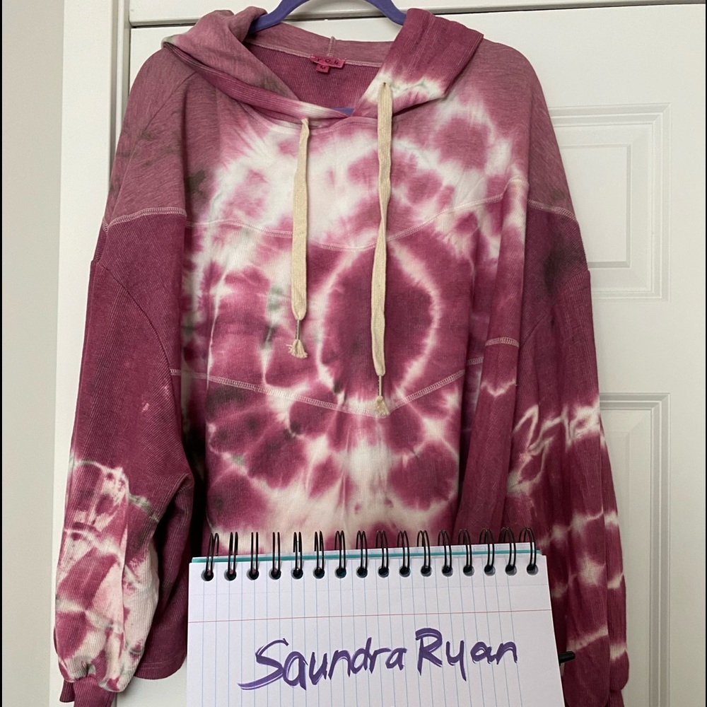 POL oversized tie dye hoodie with drawstring